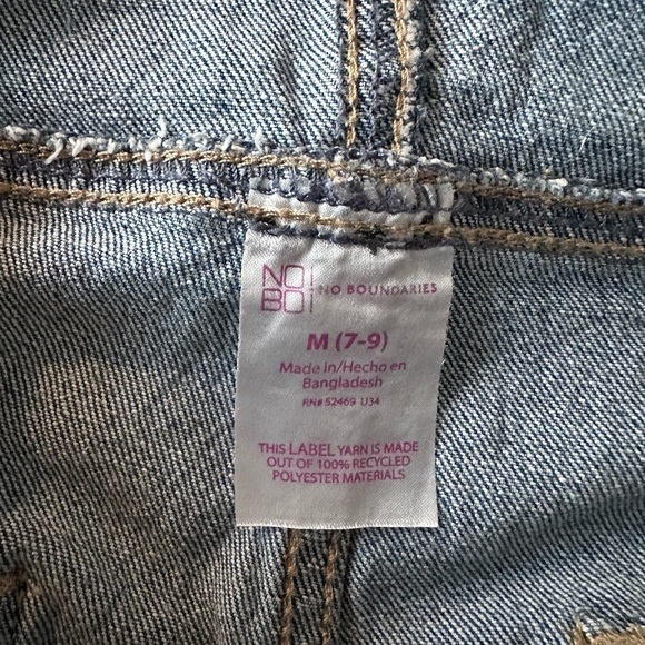 No Boundaries Juniors Denim Overalls - Picture 6 of 6